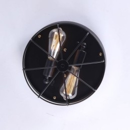 Industriële metalen kooi plafondlamp Rustieke plafondlamp met inbouwmontage