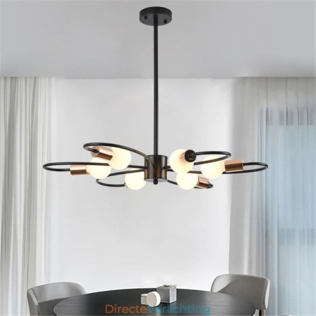 Rustieke kroonluchter 6-lichts klassieke bloemblaadjes plafond hanglamp Rustieke kroonluchter 6-lichts klassieke bloemblaadjes plafond hanglamp