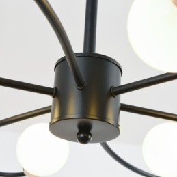 Rustieke kroonluchter 6-lichts klassieke bloemblaadjes plafond hanglamp