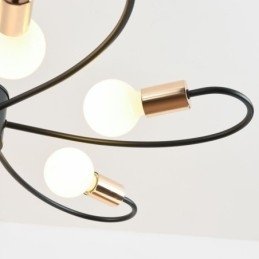 Rustieke kroonluchter 6-lichts klassieke bloemblaadjes plafond hanglamp