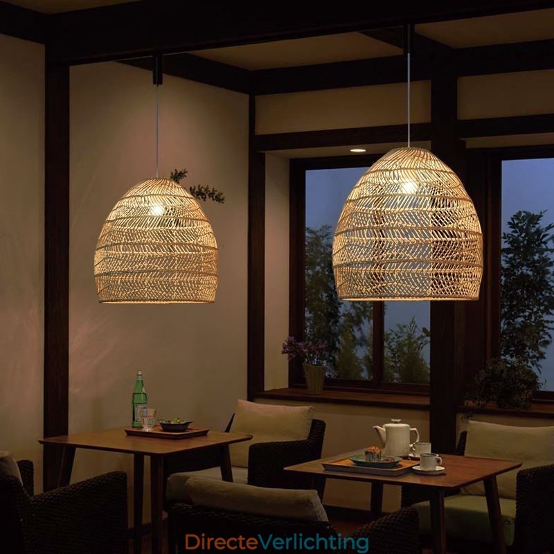Handgeweven hanglamp rotan hanglamp boerderij