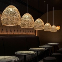 Handgeweven hanglamp rotan hanglamp boerderij