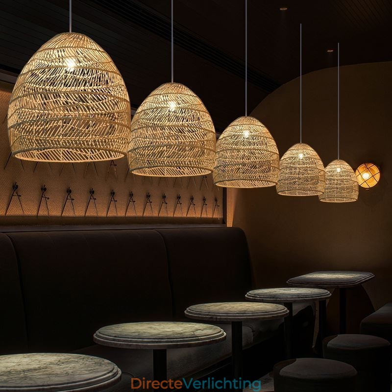 Handgeweven hanglamp rotan hanglamp boerderij