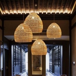 Handgeweven hanglamp rotan hanglamp boerderij