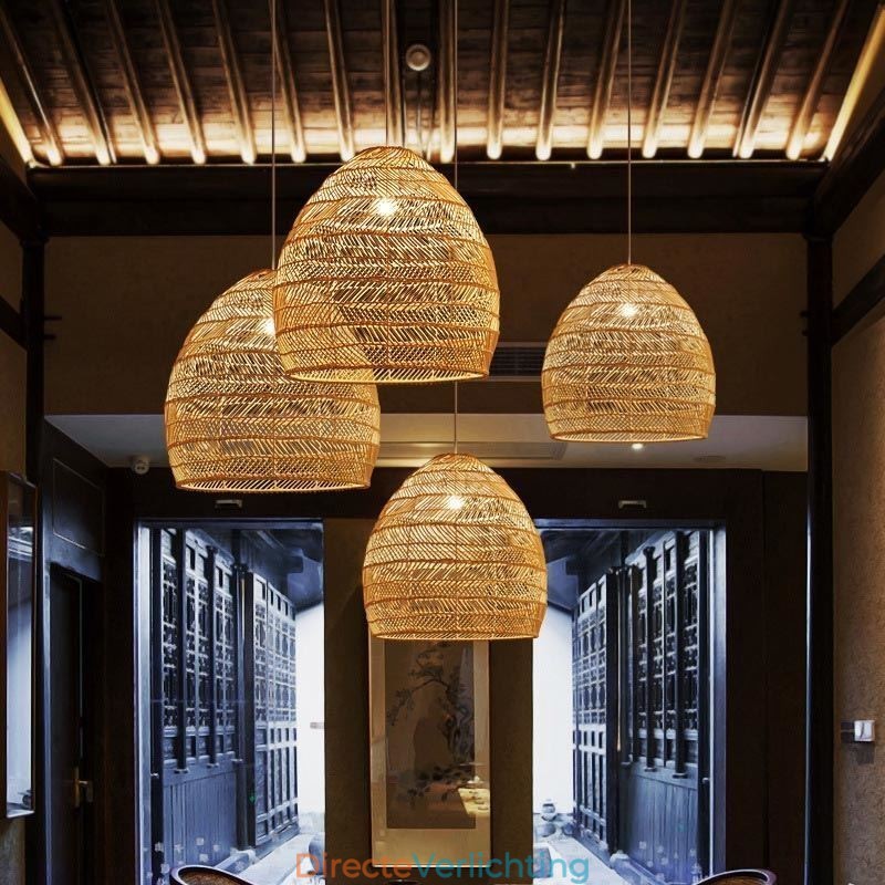 Handgeweven hanglamp rotan hanglamp boerderij