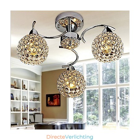 Moderne, eigentijdse, kristal gegalvaniseerde metalen hanglamp, inbouw Moderne, eigentijdse, kristal gegalvaniseerde metalen hanglamp, inbouw