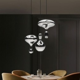 Creatieve hanglamp moderne eenvoudige gegalvaniseerde glazen kleine plafondlamp