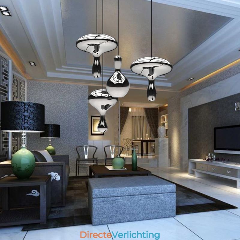 Creatieve hanglamp moderne eenvoudige gegalvaniseerde glazen kleine plafondlamp