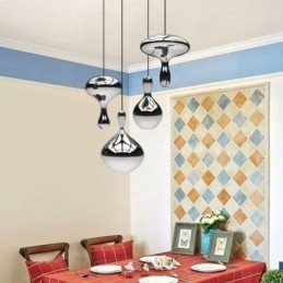 Creatieve hanglamp moderne eenvoudige gegalvaniseerde glazen kleine plafondlamp