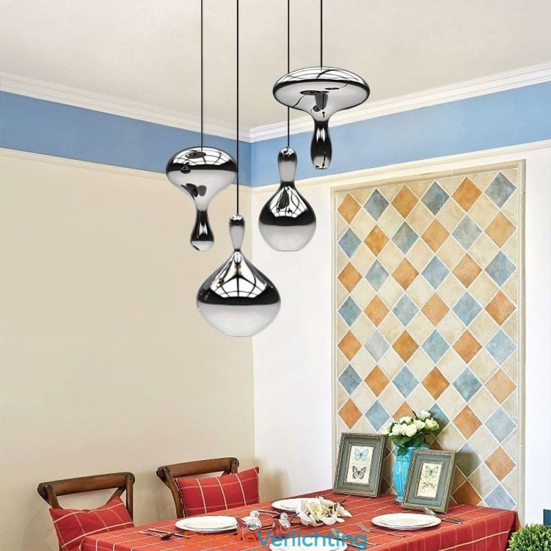 Creatieve hanglamp moderne eenvoudige gegalvaniseerde glazen kleine plafondlamp