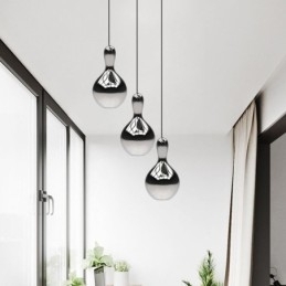Creatieve hanglamp moderne eenvoudige gegalvaniseerde glazen kleine plafondlamp