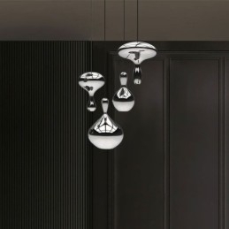 Creatieve hanglamp moderne eenvoudige gegalvaniseerde glazen kleine plafondlamp