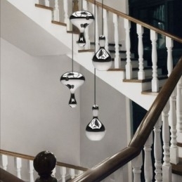 Creatieve hanglamp moderne eenvoudige gegalvaniseerde glazen kleine plafondlamp