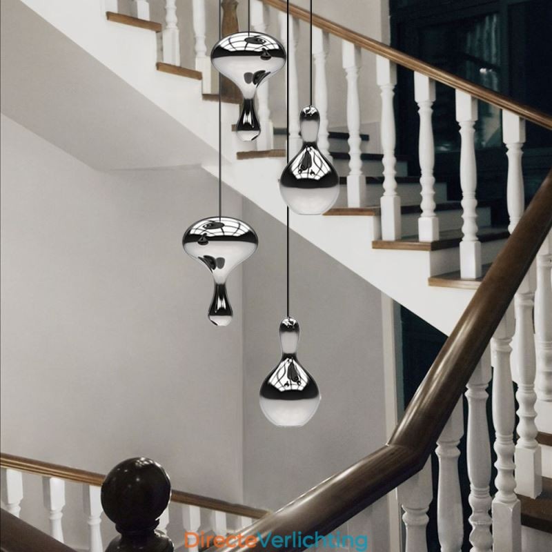 Creatieve hanglamp moderne eenvoudige gegalvaniseerde glazen kleine plafondlamp