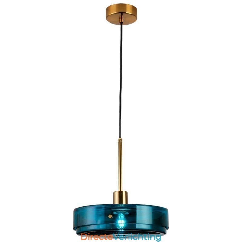 Ronde Cake Glazen Hanglamp Moderne Minimalistische Smeedijzeren Plafondlamp