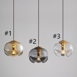 Stamen Glazen Hanglamp Moderne Minimalistische Smeedijzeren Plafondlamp
