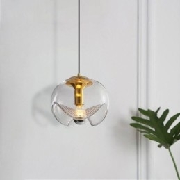 Stamen Glazen Hanglamp Moderne Minimalistische Smeedijzeren Plafondlamp