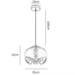 Stamen Glazen Hanglamp Moderne Minimalistische Smeedijzeren Plafondlamp