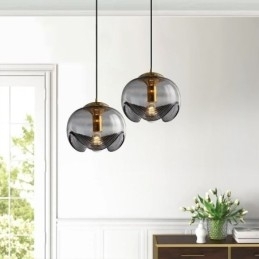 Stamen Glazen Hanglamp Moderne Minimalistische Smeedijzeren Plafondlamp
