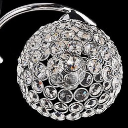 Moderne, eigentijdse, kristal gegalvaniseerde metalen hanglamp, inbouw