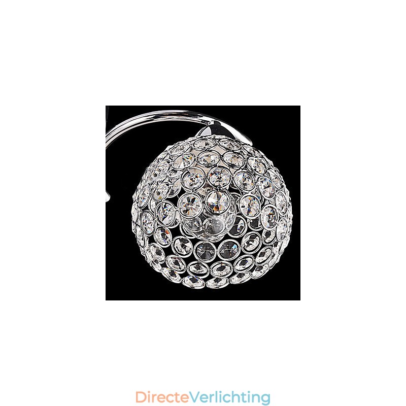 Moderne, eigentijdse, kristal gegalvaniseerde metalen hanglamp, inbouw