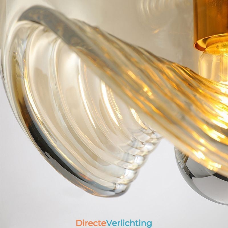 Stamen Glazen Hanglamp Moderne Minimalistische Smeedijzeren Plafondlamp