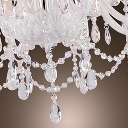 Kroonluchter Wit Kristal Modern Living 8 Lampen