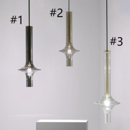 Glazen buis hanglamp moderne minimalistische smeedijzeren plafondlamp