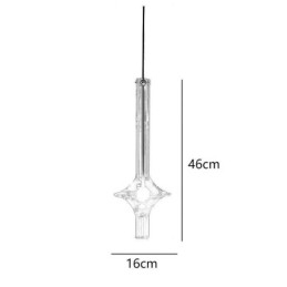 Glazen buis hanglamp moderne minimalistische smeedijzeren plafondlamp