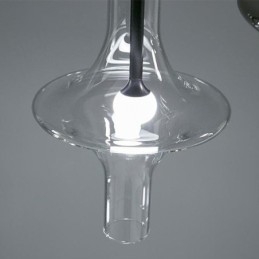 Glazen buis hanglamp moderne minimalistische smeedijzeren plafondlamp