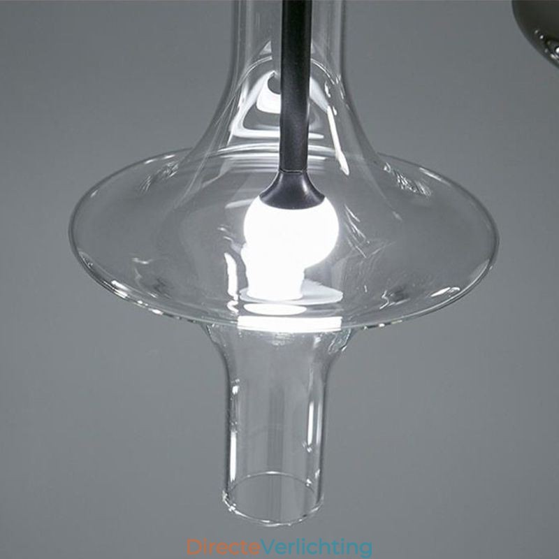 Glazen buis hanglamp moderne minimalistische smeedijzeren plafondlamp