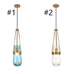Waterdruppel glazen hanglamp moderne minimalistische smeedijzeren kleine plafondlamp