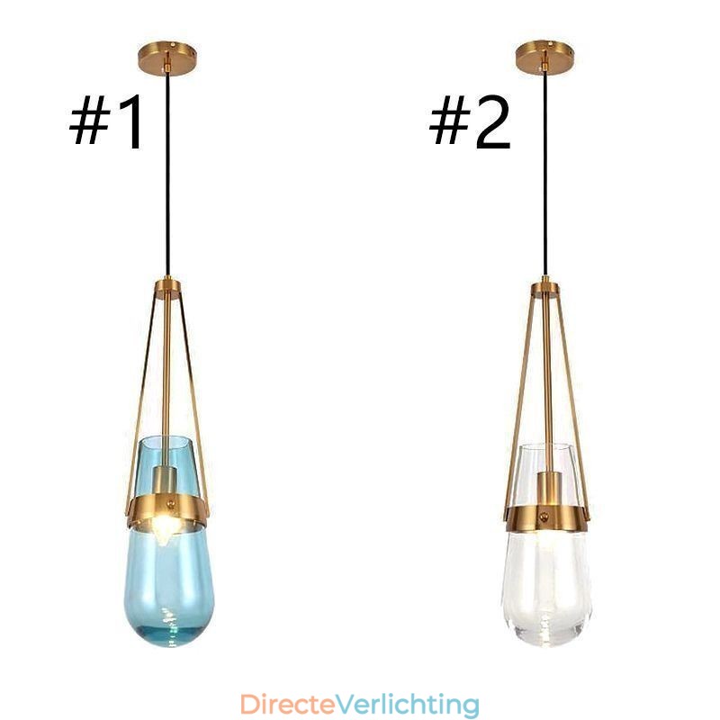 Waterdruppel glazen hanglamp moderne minimalistische smeedijzeren kleine plafondlamp