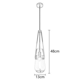 Waterdruppel glazen hanglamp moderne minimalistische smeedijzeren kleine plafondlamp