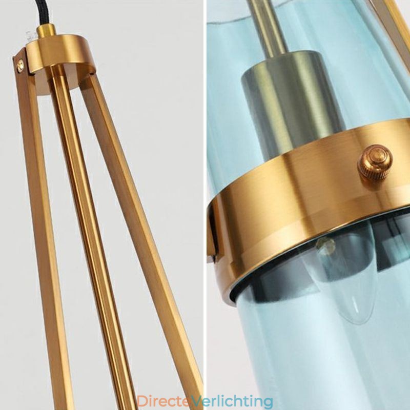 Waterdruppel glazen hanglamp moderne minimalistische smeedijzeren kleine plafondlamp