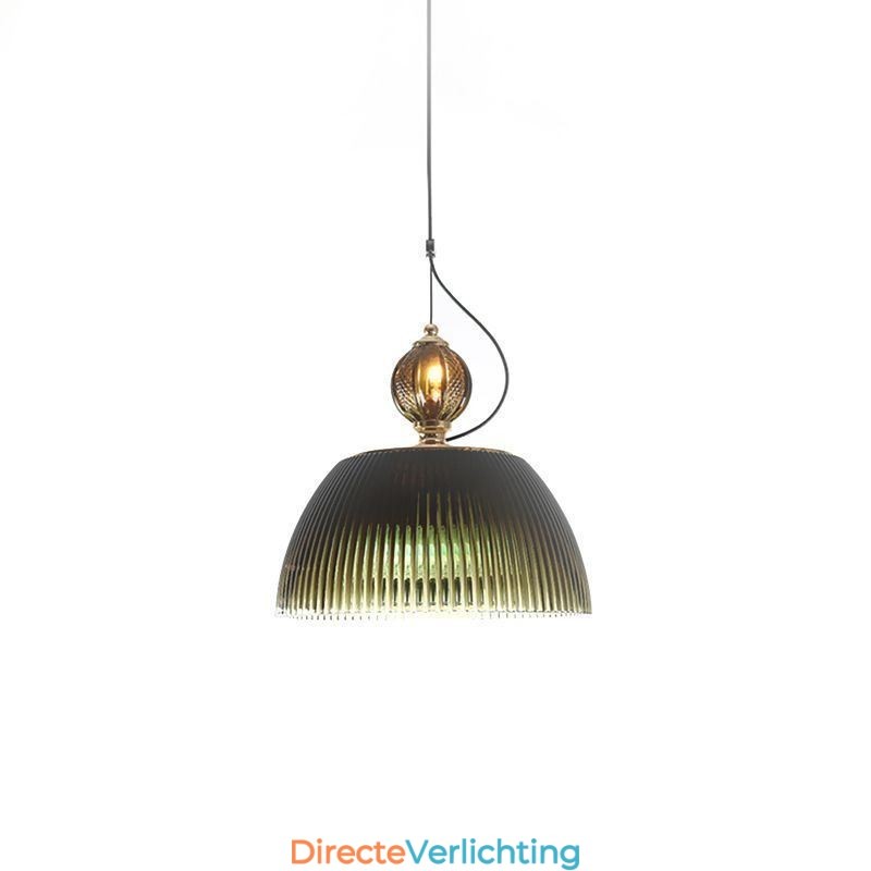 Geplooide rok glazen hanglamp moderne minimalistische smeedijzeren kleine plafondlamp