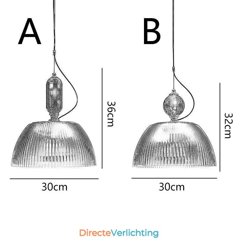 Geplooide rok glazen hanglamp moderne minimalistische smeedijzeren kleine plafondlamp