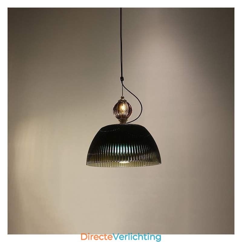 Geplooide rok glazen hanglamp moderne minimalistische smeedijzeren kleine plafondlamp