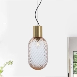 Raster Glazen Hanglamp Moderne IJzeren Eenvoudige Plafondlamp
