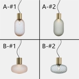 Raster Glazen Hanglamp Moderne IJzeren Eenvoudige Plafondlamp