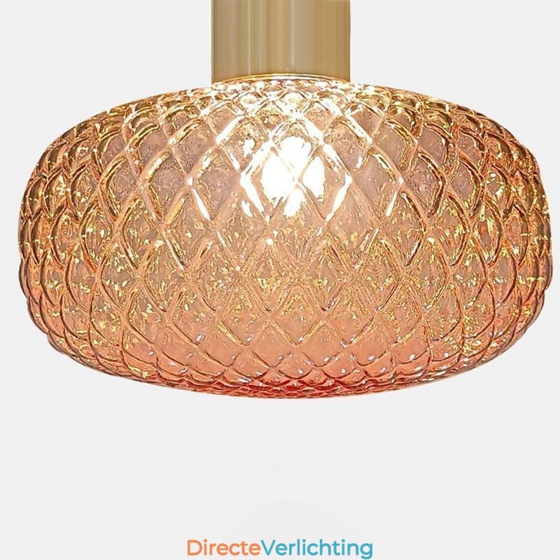 Raster Glazen Hanglamp Moderne IJzeren Eenvoudige Plafondlamp