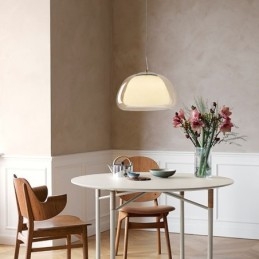 Hanglamp Moderne Eenvoudige Heldere Glazen Pudding Plafondlamp