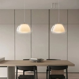 Hanglamp Moderne Eenvoudige Heldere Glazen Pudding Plafondlamp
