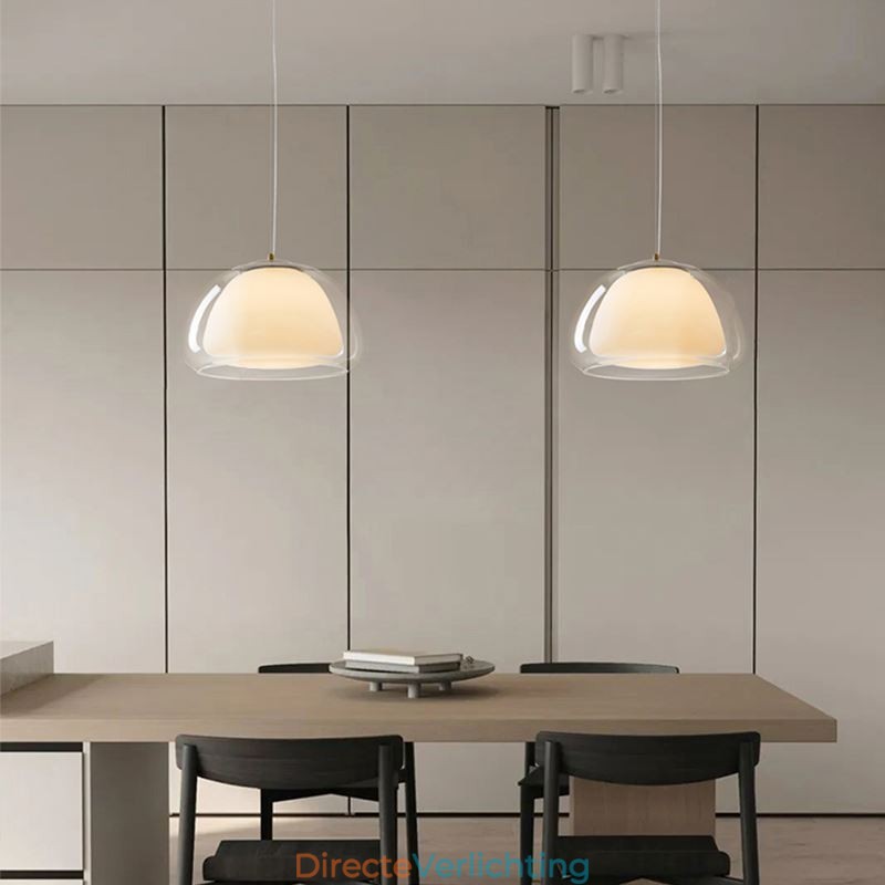 Hanglamp Moderne Eenvoudige Heldere Glazen Pudding Plafondlamp