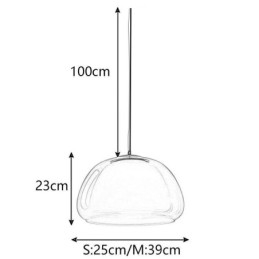 Hanglamp Moderne Eenvoudige Heldere Glazen Pudding Plafondlamp