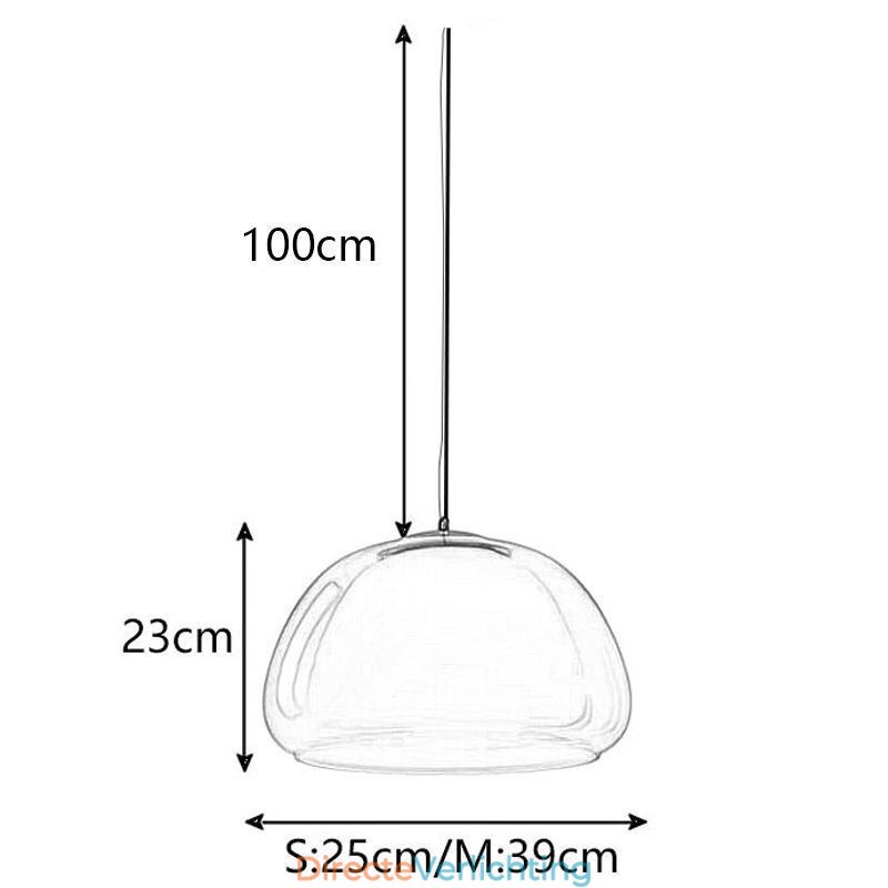 Hanglamp Moderne Eenvoudige Heldere Glazen Pudding Plafondlamp