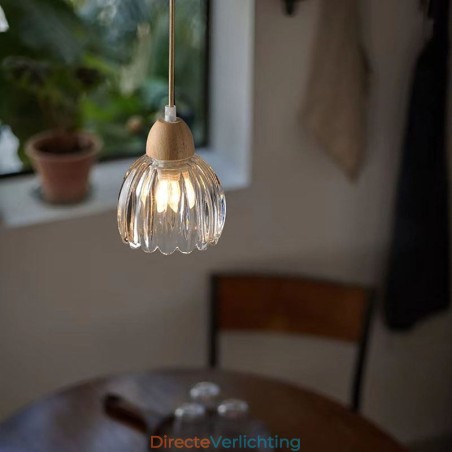 Glazen hanglamp Retro pastorale stijl eiland plafondlamp rubberhout decoratieve lamp Glazen hanglamp Retro pastorale stijl eiland plafondlamp rubberhout decoratieve lamp