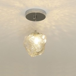 Glazen hanglamp Retro decoratieve lamp IJsblokjesvormige lampenkap