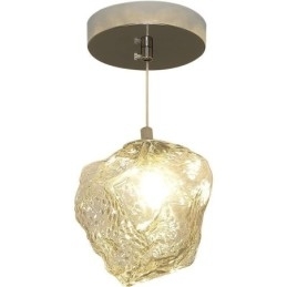 Glazen hanglamp Retro decoratieve lamp IJsblokjesvormige lampenkap
