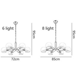 Glazen hanglamp moderne minimalistische smeedijzeren plafondlamp